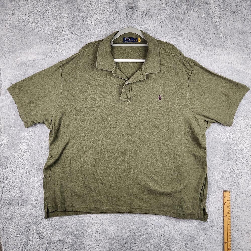Polo Ralph Lauren Polo Shirt Mens 3XB Big Green Cotton Small Pony Logo Preppy